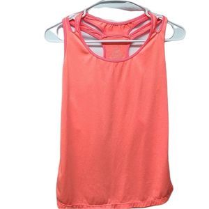 Danskin peach workout razorback tank top small/ch